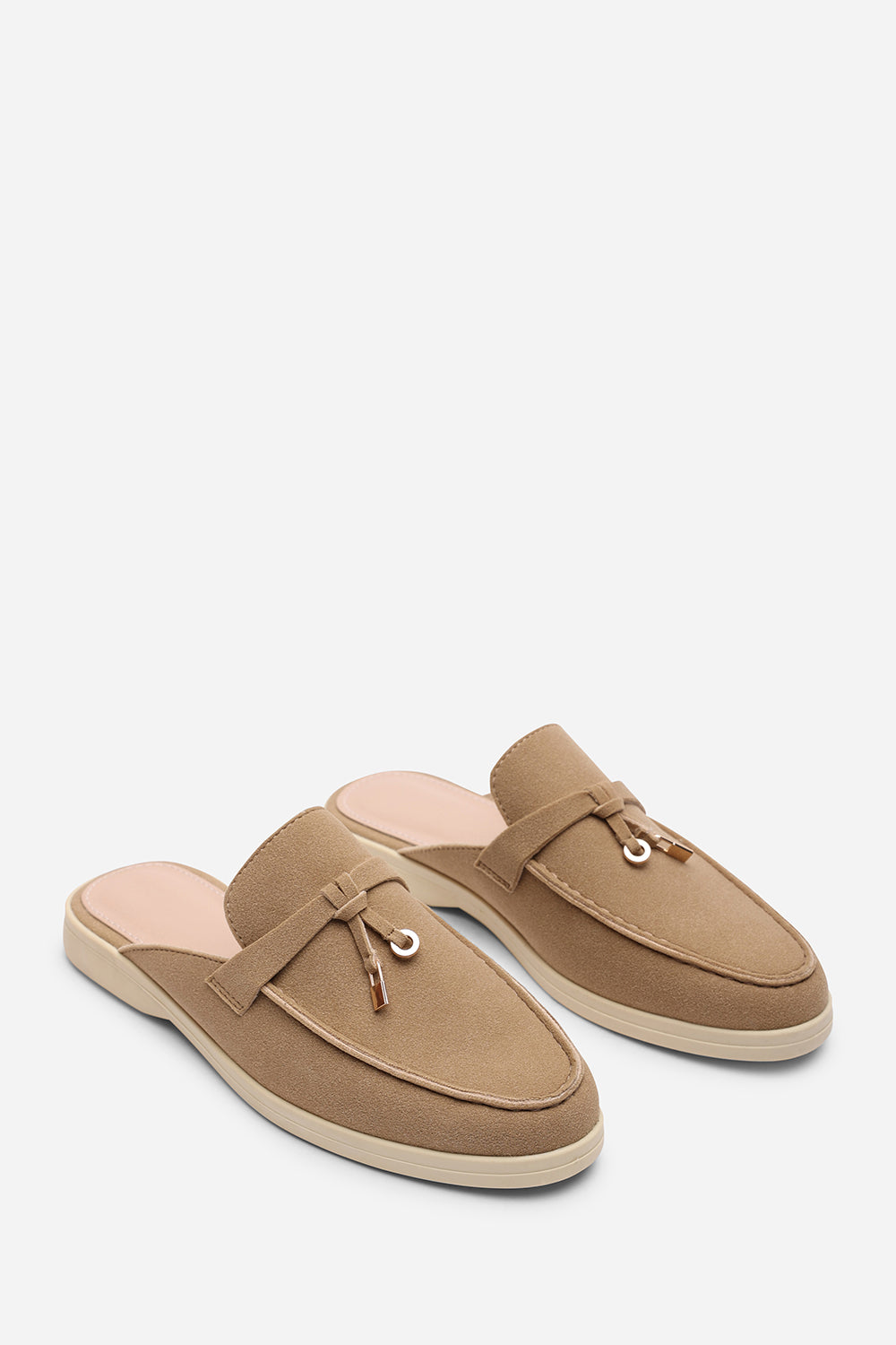 Khaki 'Twilight' Flat Slip On Loafer With Tassel Detail, Image 4 of 6