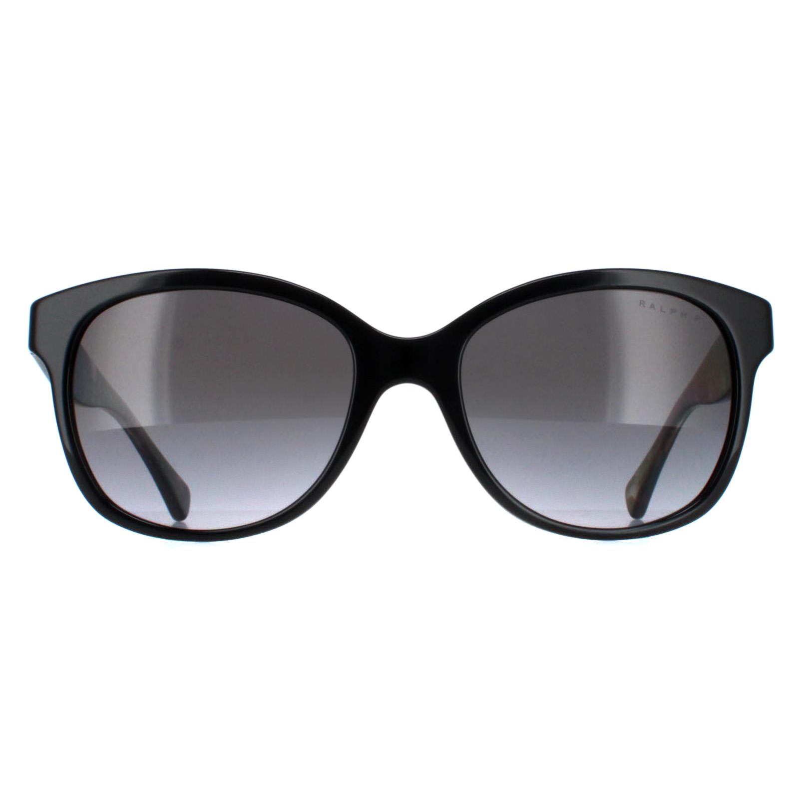Black Cat Eye Shiny Black and Havana Grey Gradient Polarized RA5191, Image 1 of 4