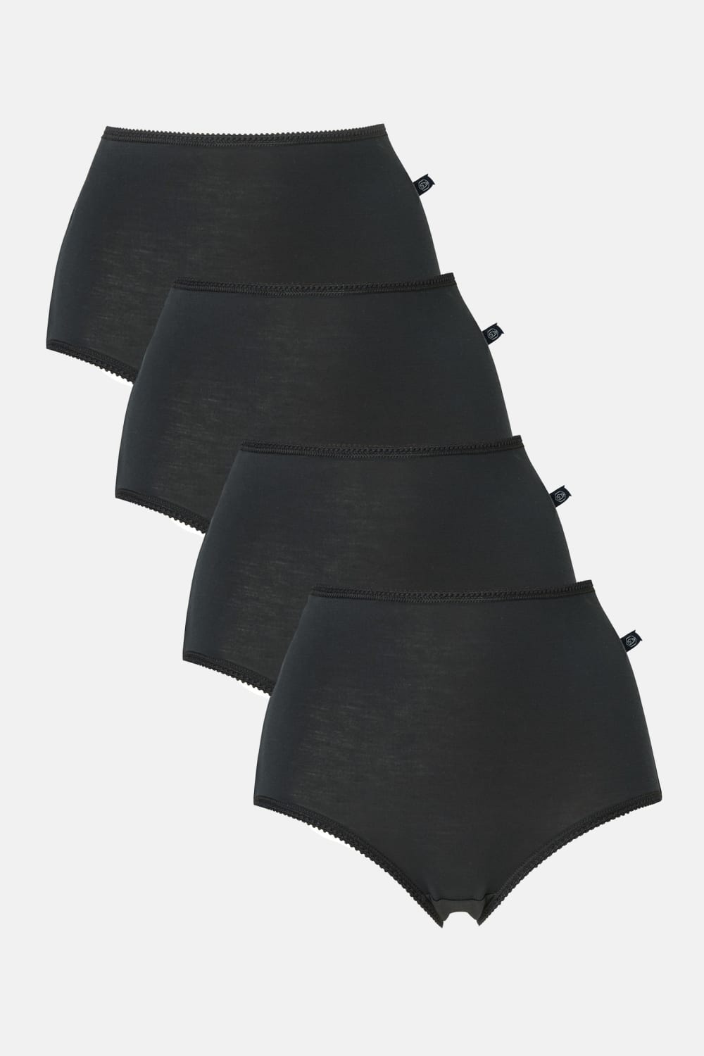 Black Pack Of Four "Kohl Black" Bamboo Full Briefs