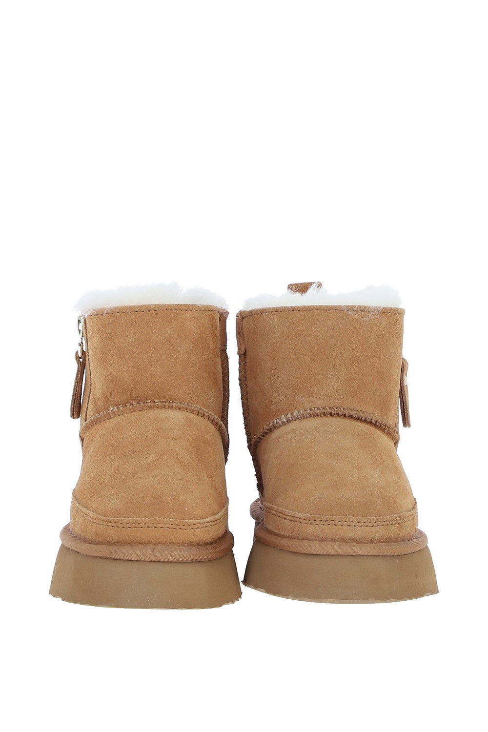 Brown 'Hetty' Sheepskin Thick Sole Boots