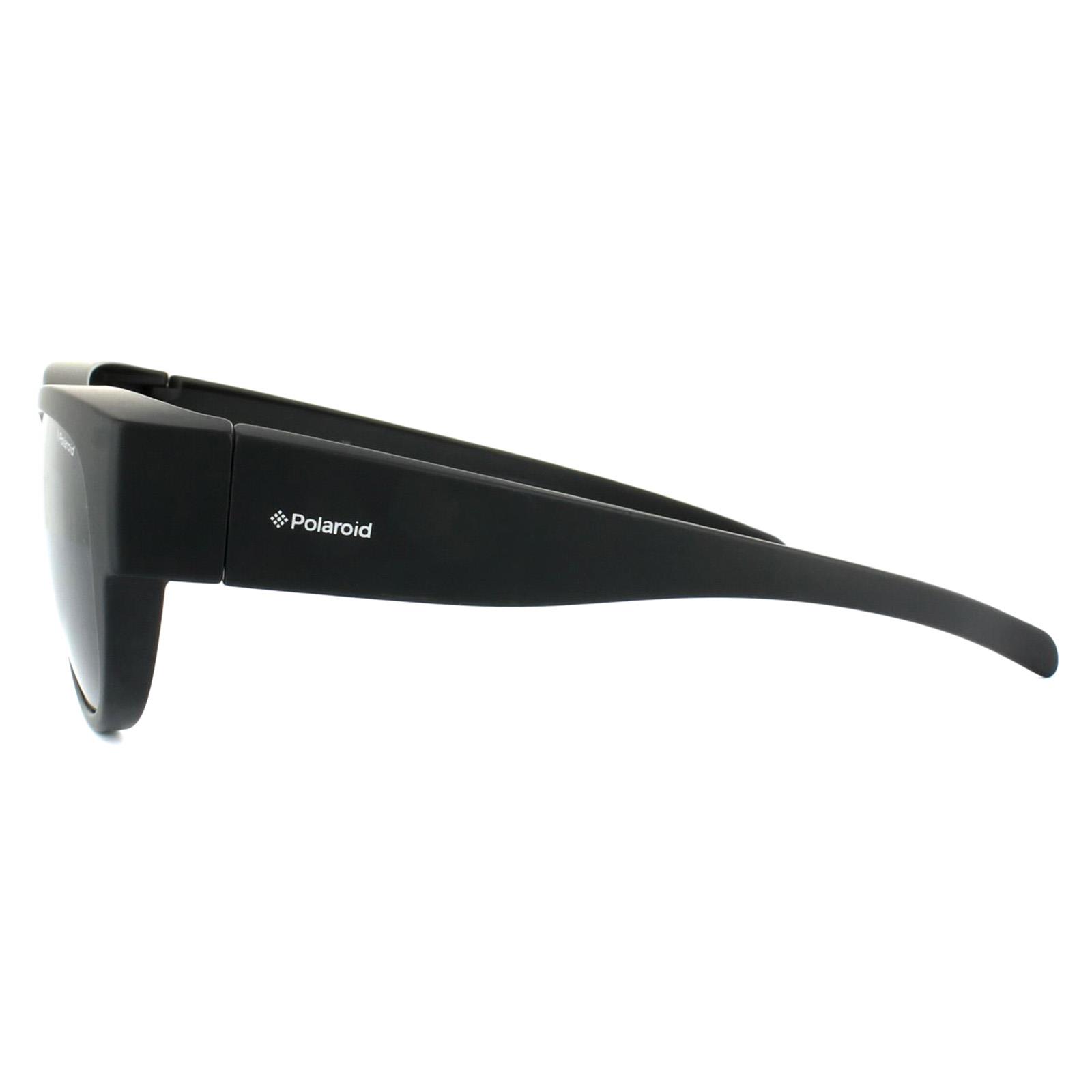 Black Suncovers Oval Matte Black Grey Polarized Sunglasses, Image 3 of 4