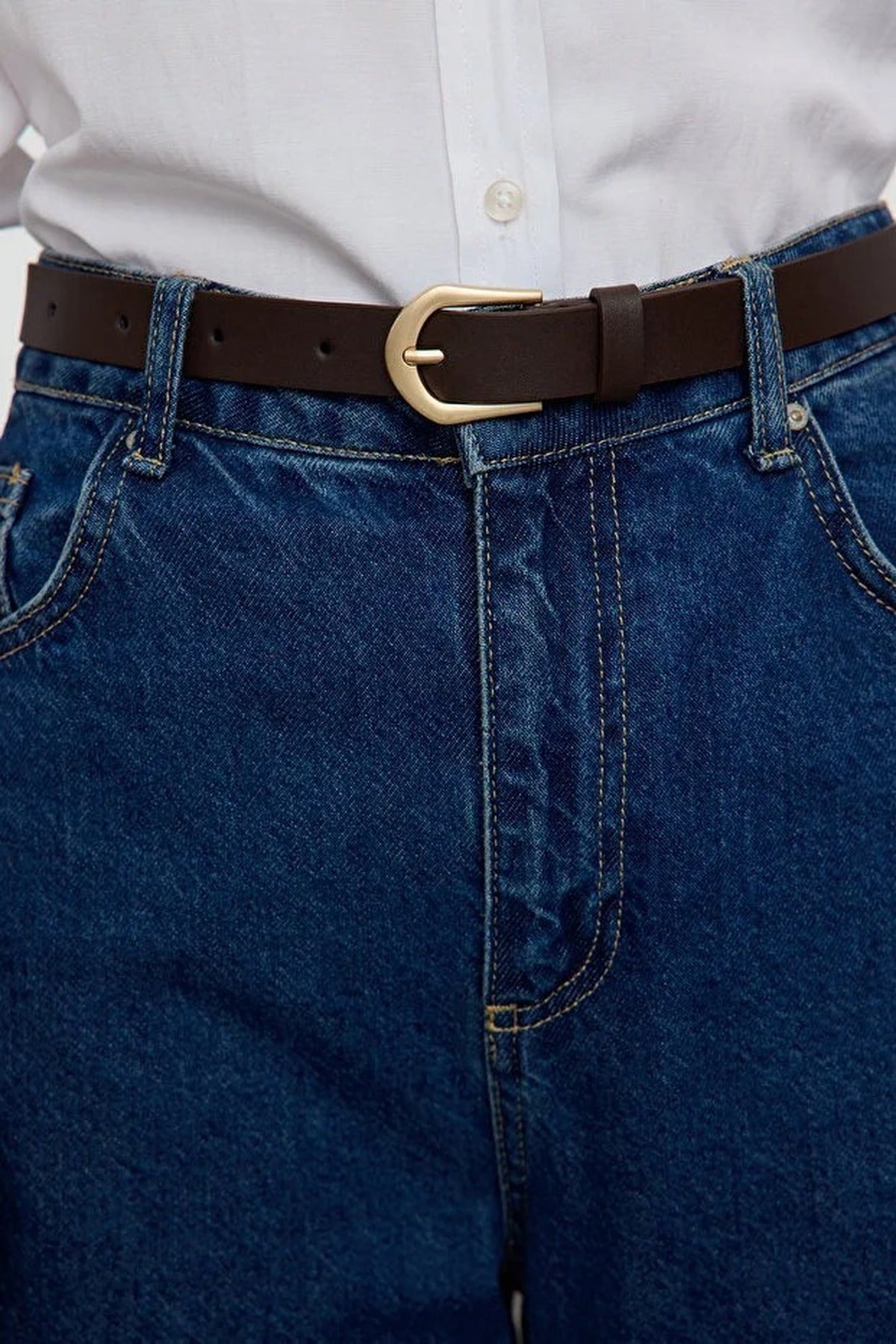 Multi Double Pack Oval Buckle Slim Women’s Belt Set, Image 3 of 3