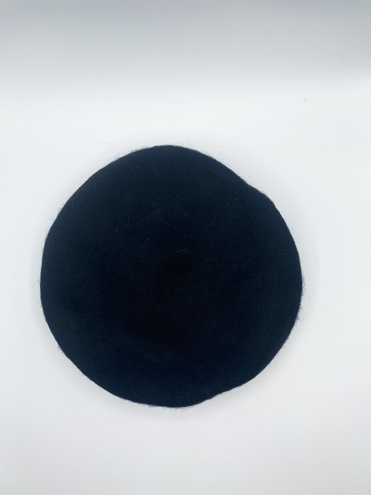 Black Plain Felt Beret, Image 3 of 3