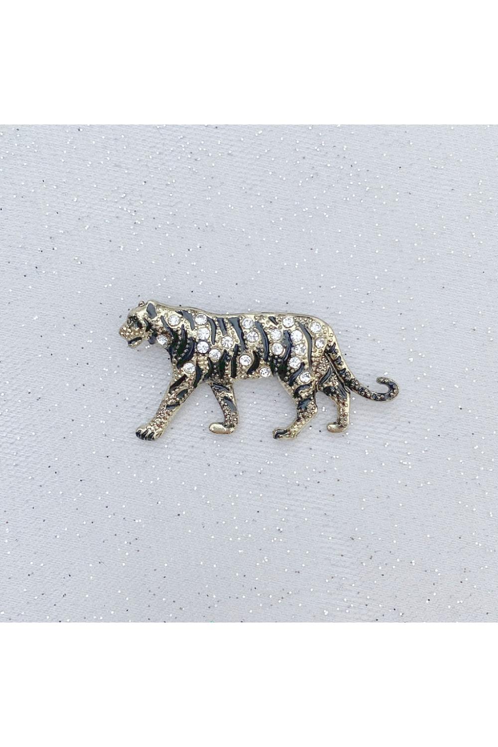 Gold Tiger Brooch, Image 2 of 4
