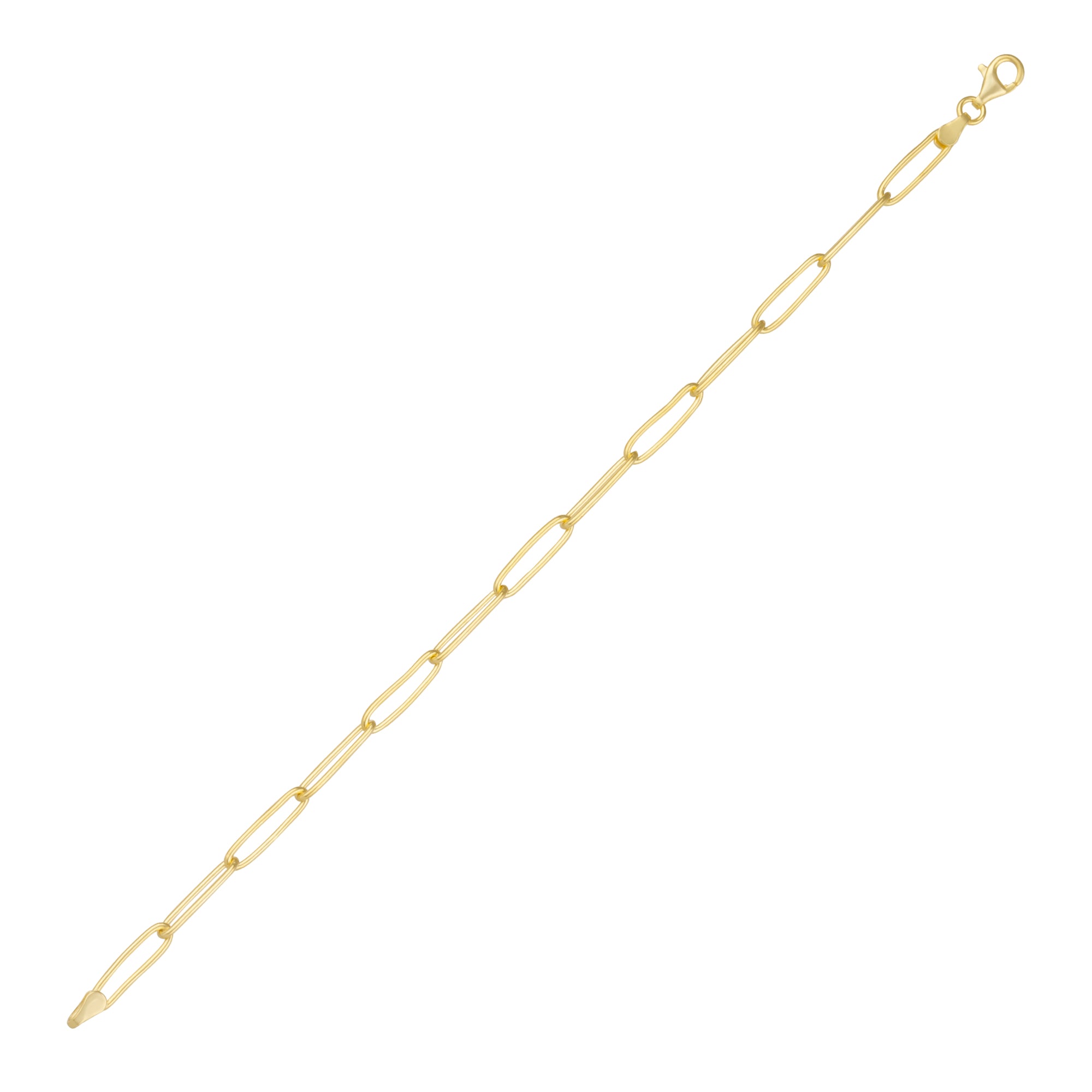 Gold Spero Gold Sterling Silver Rectangular Large Chain Bracelet, Image 1 of 4