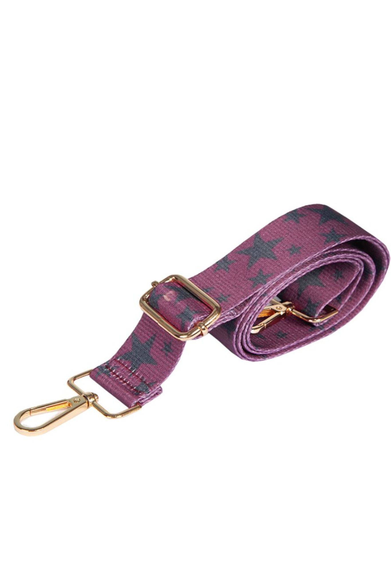 Fuchsia Star Print Woven Bag Strap, Image 1 of 2