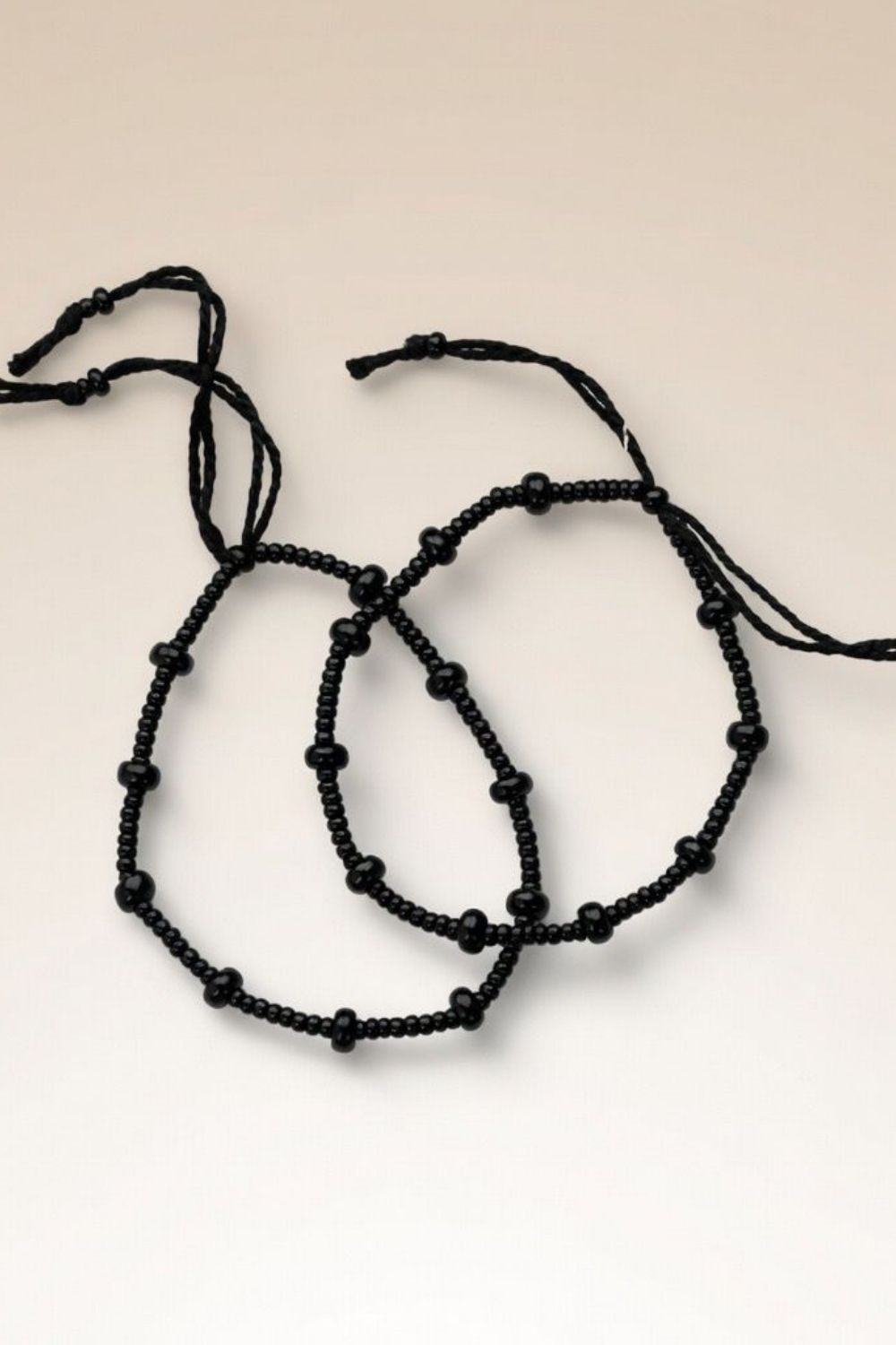 Black Adjustable Nazaria Black Beaded Indian Nazaria For New Borns And Adults Bracelet (Kids)