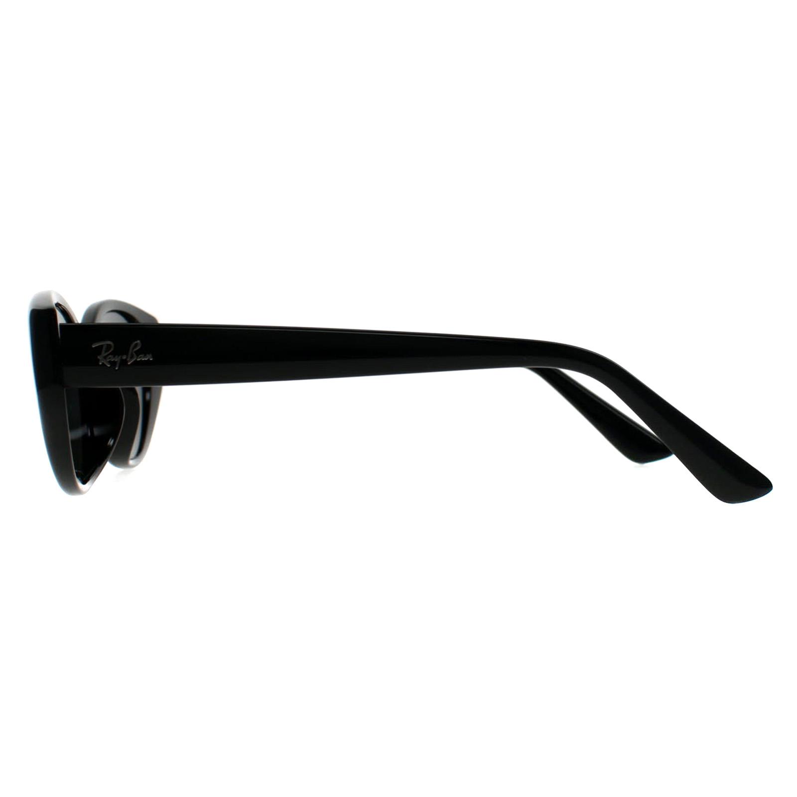 Black Ray-Ban Black Oval Polished Black Dark Grey RB4457D Bio Based, Image 3 of 3