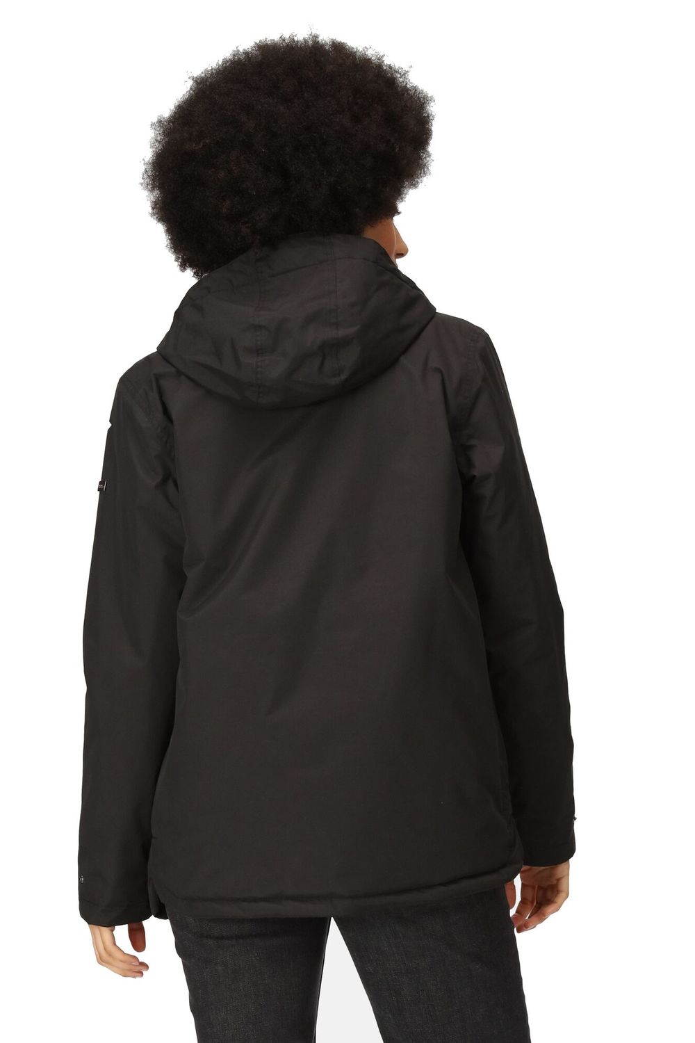 Black Regatta Black Broadia Waterproof Jacket, Image 4 of 5