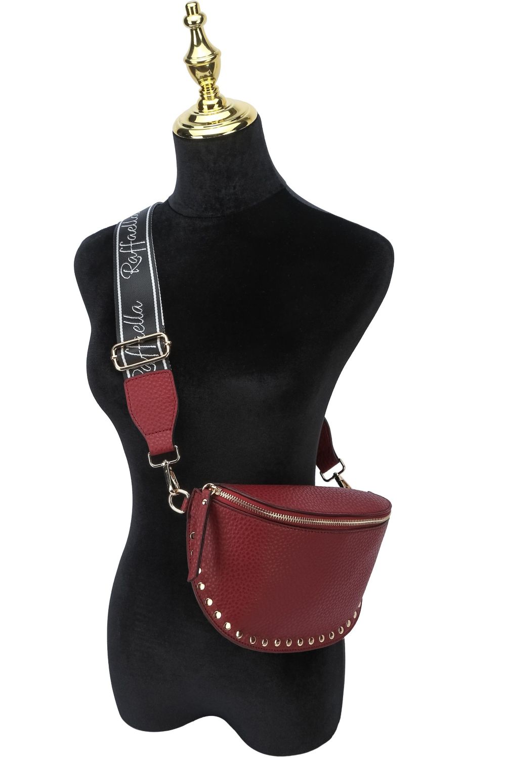 Burgundy Sling Style Cross Body Bag, Image 2 of 2