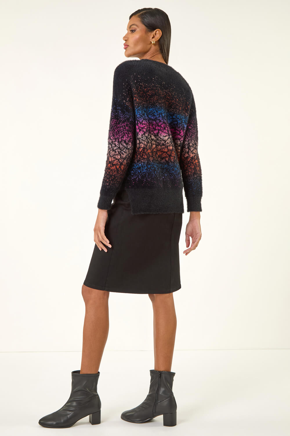 Black Gradient Knit Jumper, Image 4 of 5