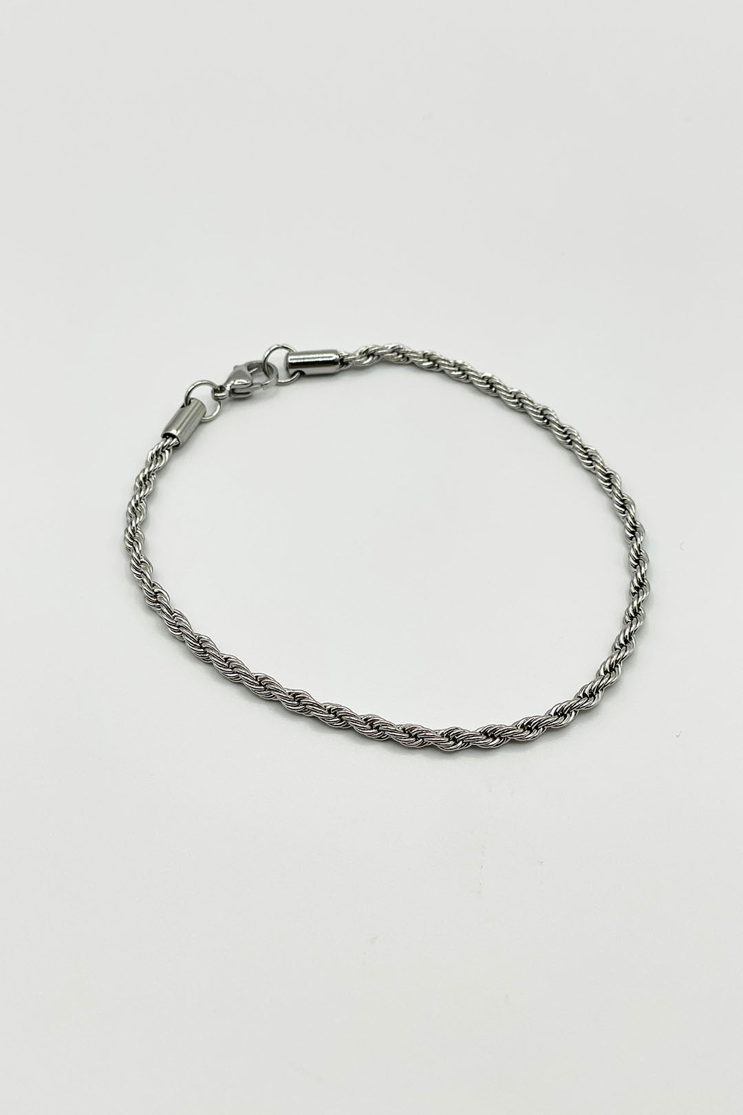Silver Rope Chain Bracelet in Silver, Image 2 of 3