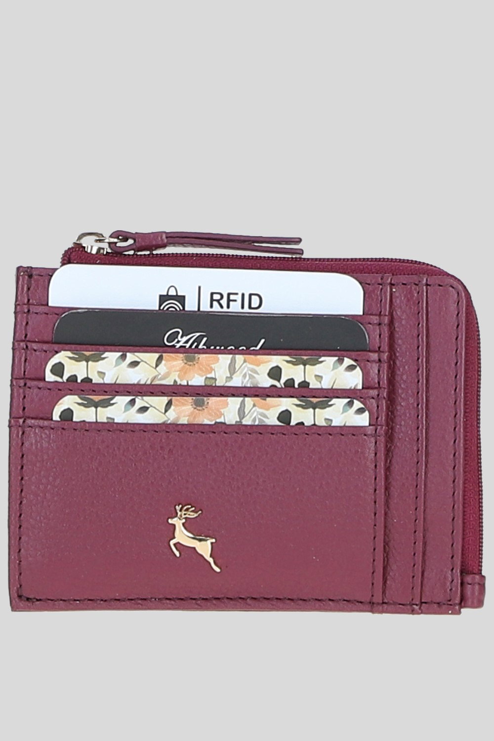 Pink Real Leather Small Purse with RFID Protection, Image 1 of 4