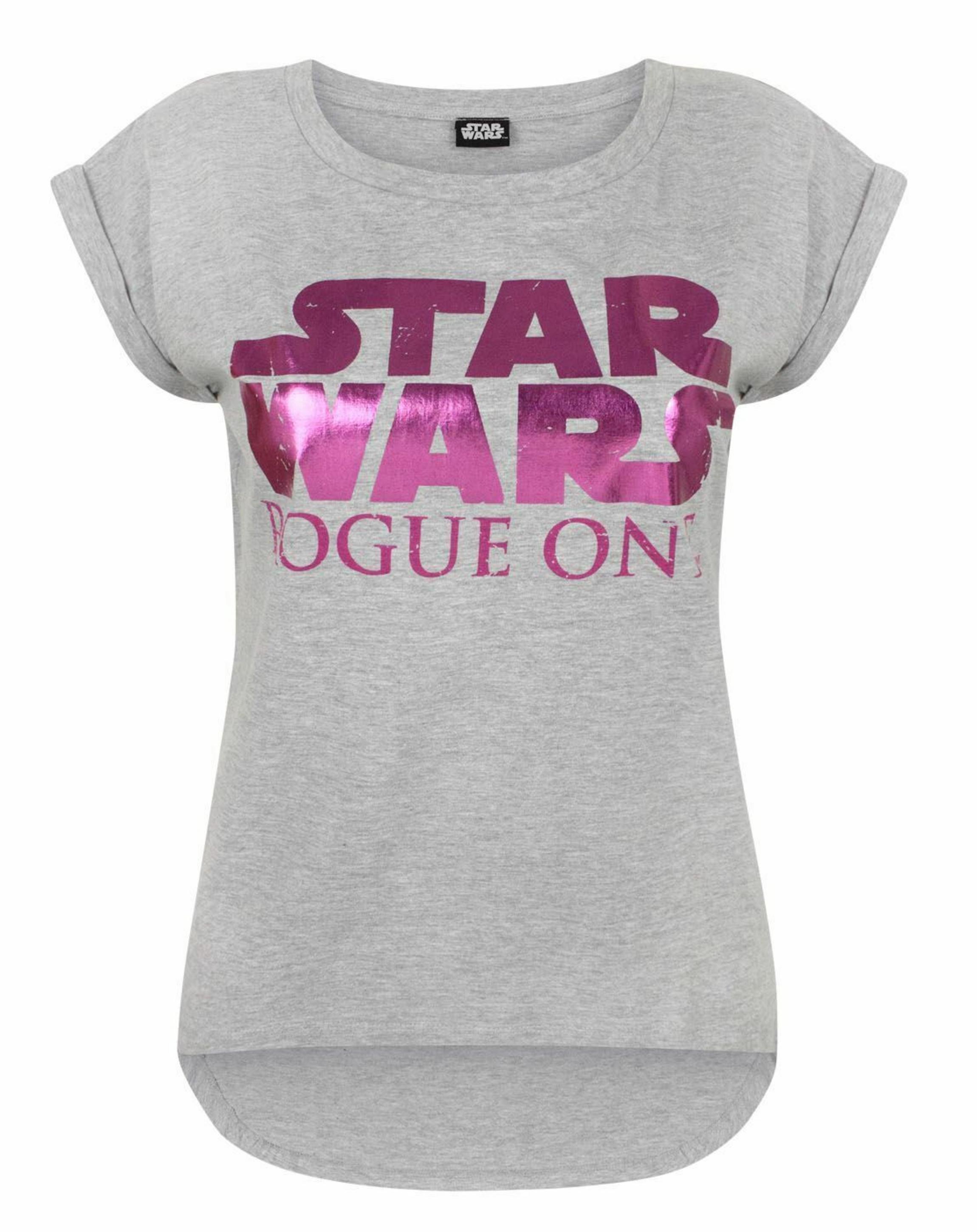 Grey Star Wars Rogue One Dipped Hem T-Shirt, Image 1 of 1