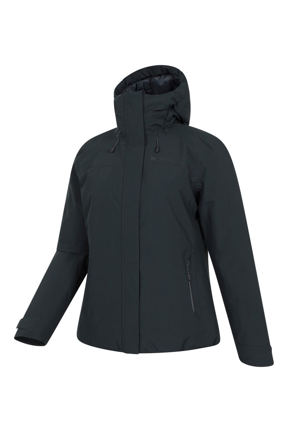 Black Mallory Short Waterproof Padded Jacket, Image 4 of 5