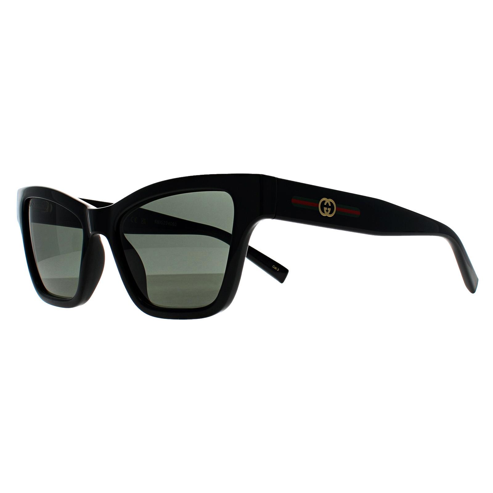 Black Cat Eye Shiny Black Grey GG1982S, Image 2 of 3