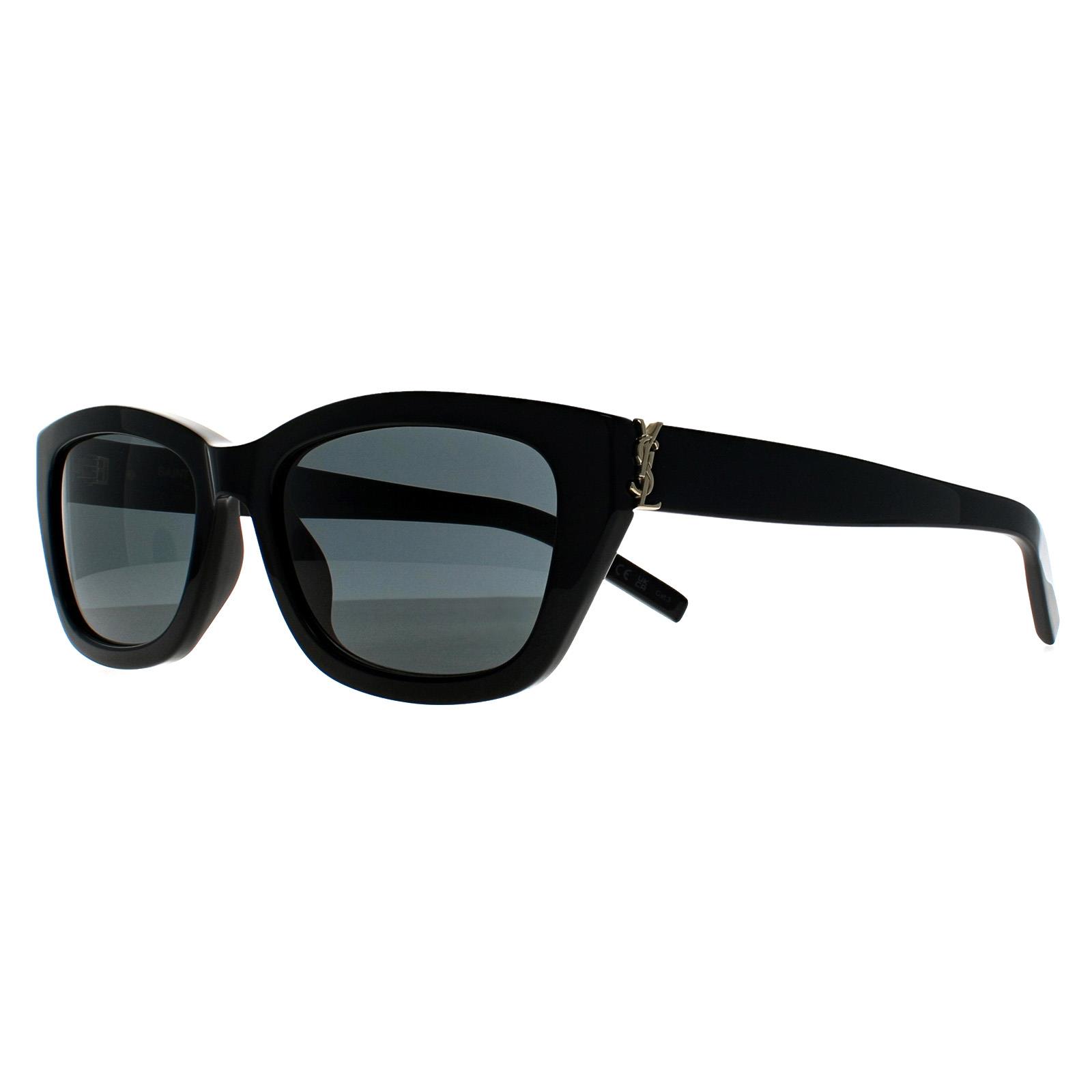 Black Cat Eye Shiny Black Grey SL M153, Image 2 of 3
