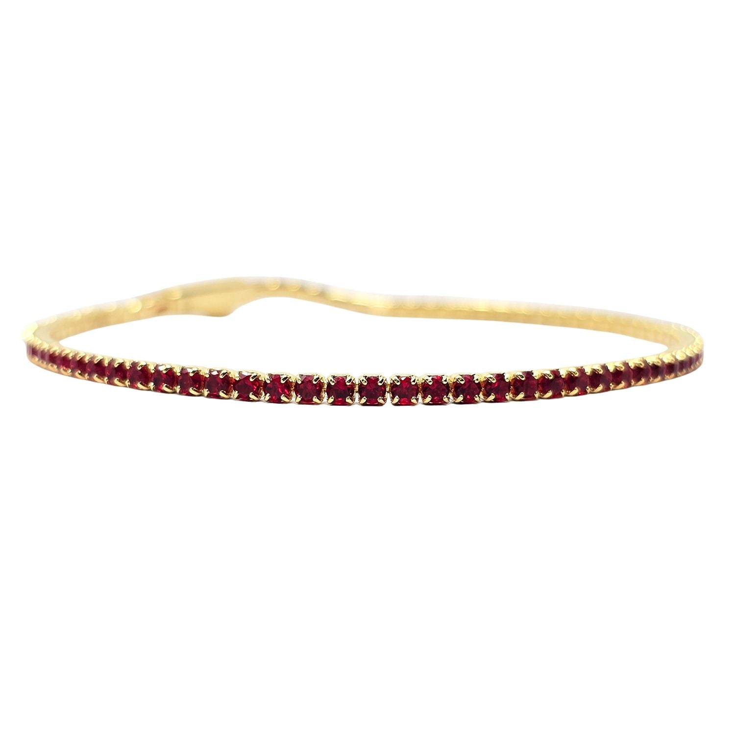 Metallic Garnet January Birthstone Dainty Tennis Bracelet