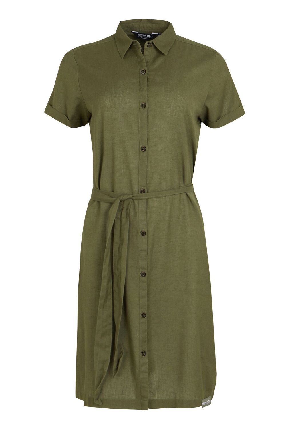 Green Rema Shirt Dress, Image 1 of 4