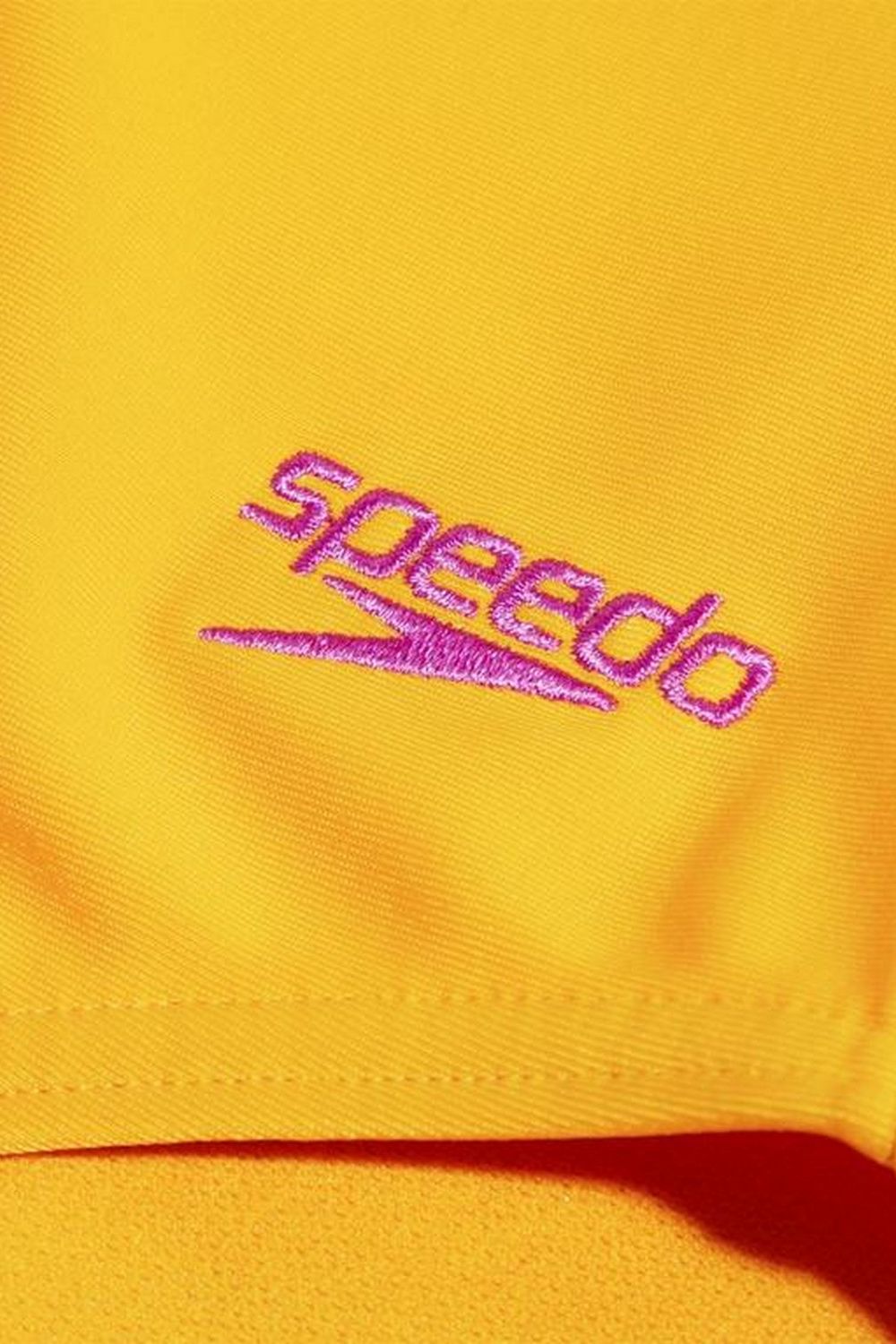 Yellow Embroidered Logo One Piece Swimsuit, Image 4 of 5