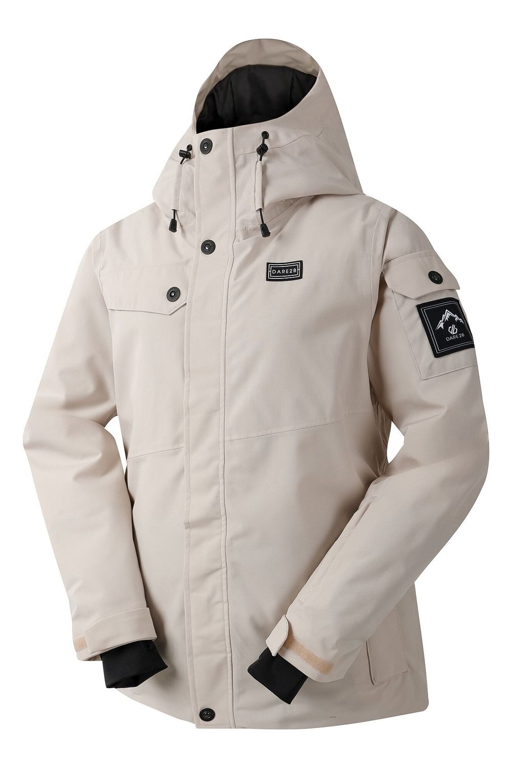 Light Grey Ski Life Dash Print Ski Jacket, Image 3 of 3