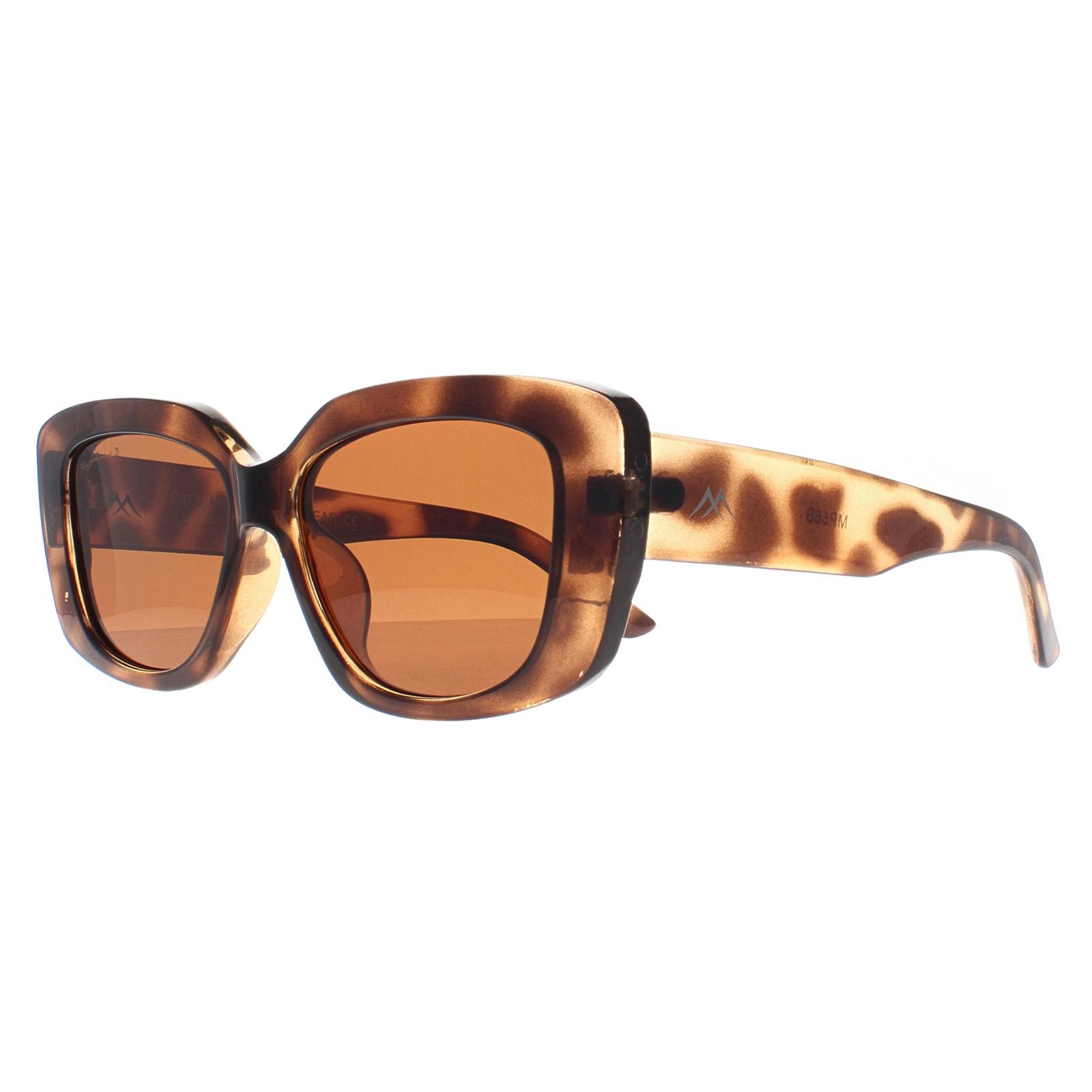 Brown Montana Brown Rectangle Shiny Soft Demi Brown Polarized MP56, Image 2 of 4