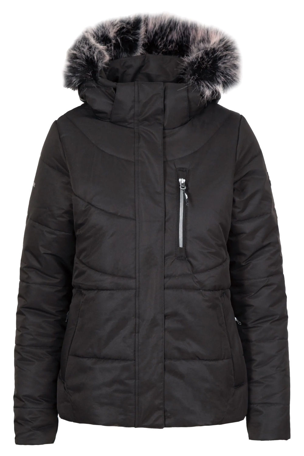 Black Trespass Black Recap Waterproof Jacket, Image 1 of 5
