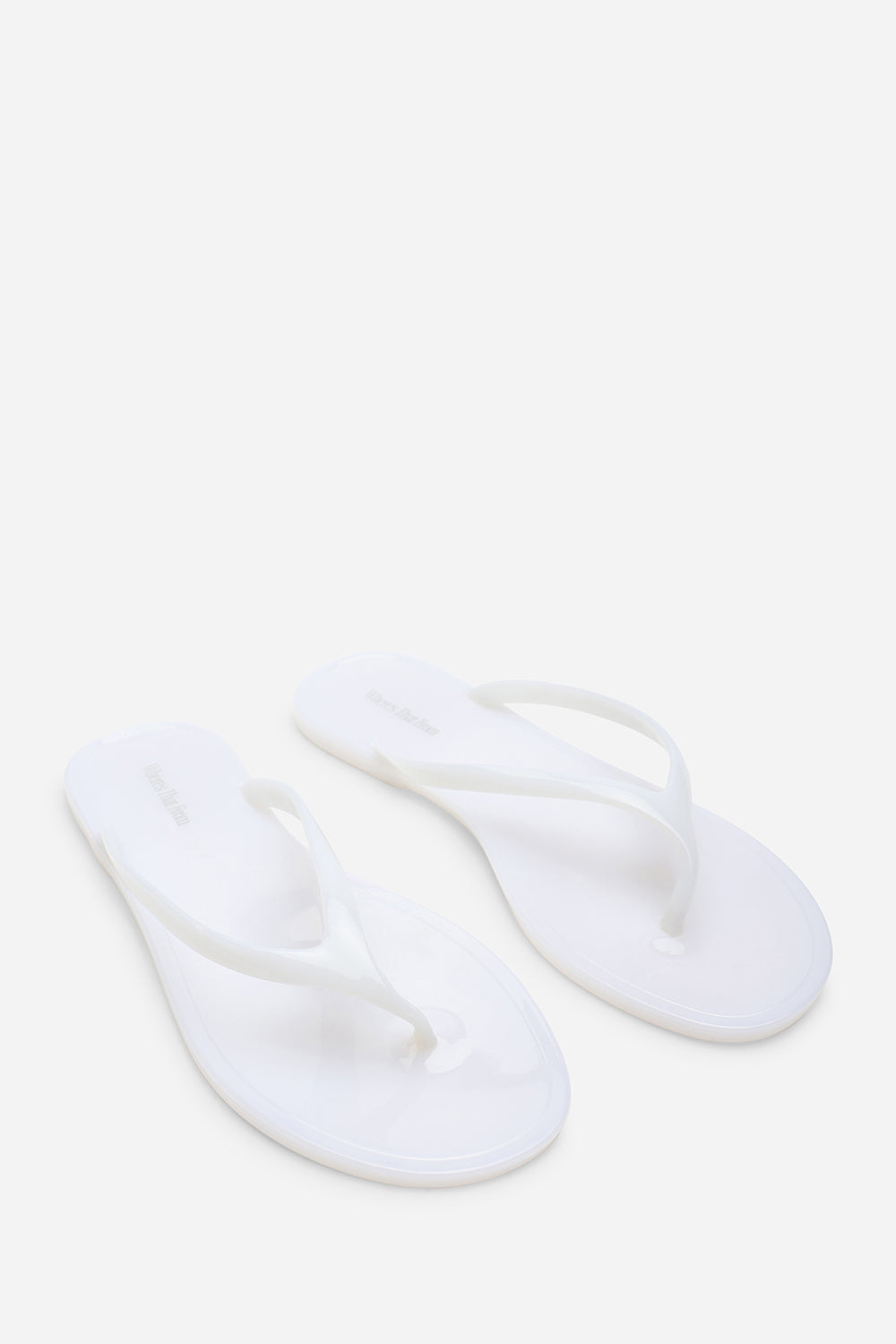 White Chandler Jelly Thong Flip Flop Sandals, Image 4 of 6