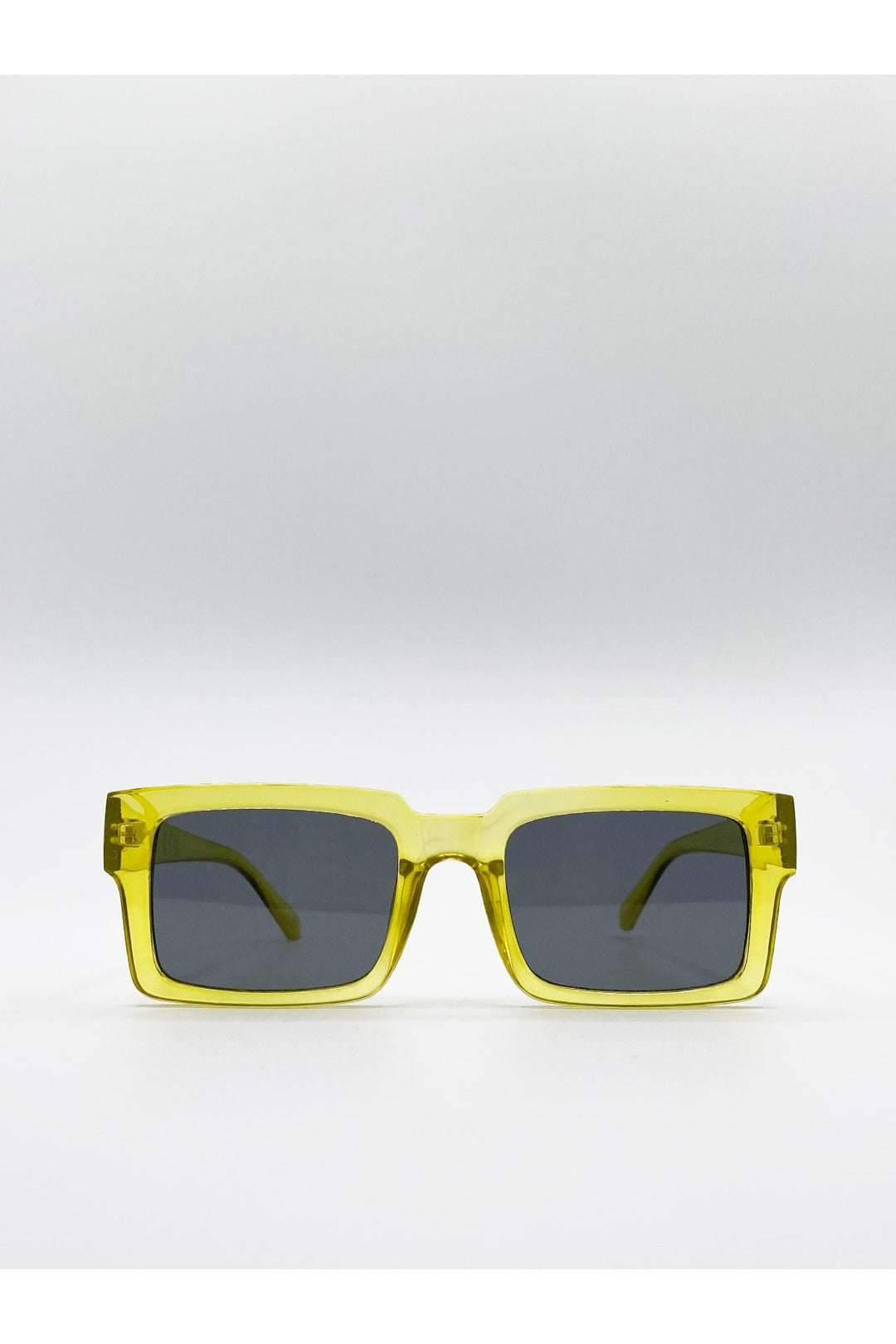 Yellow Square Crystal Frame Sunglasses, Image 1 of 6