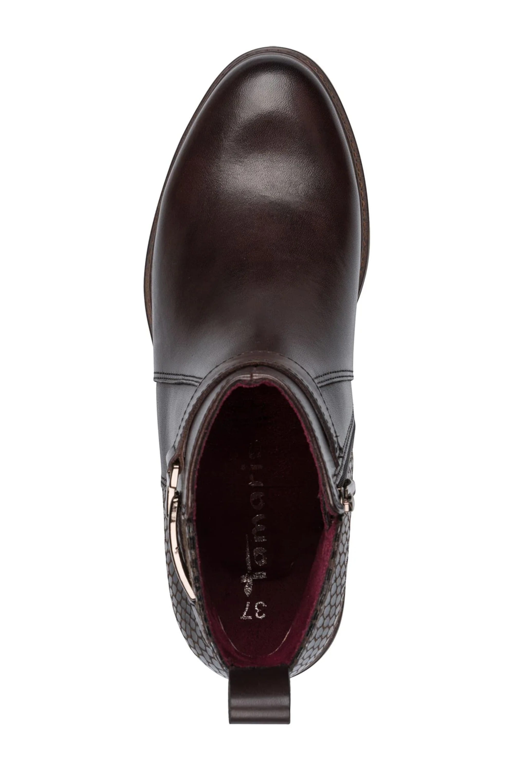 Brown Tamaris Brown Tamaris Womens Mocca Brown Buckle Boots!, Image 5 of 8
