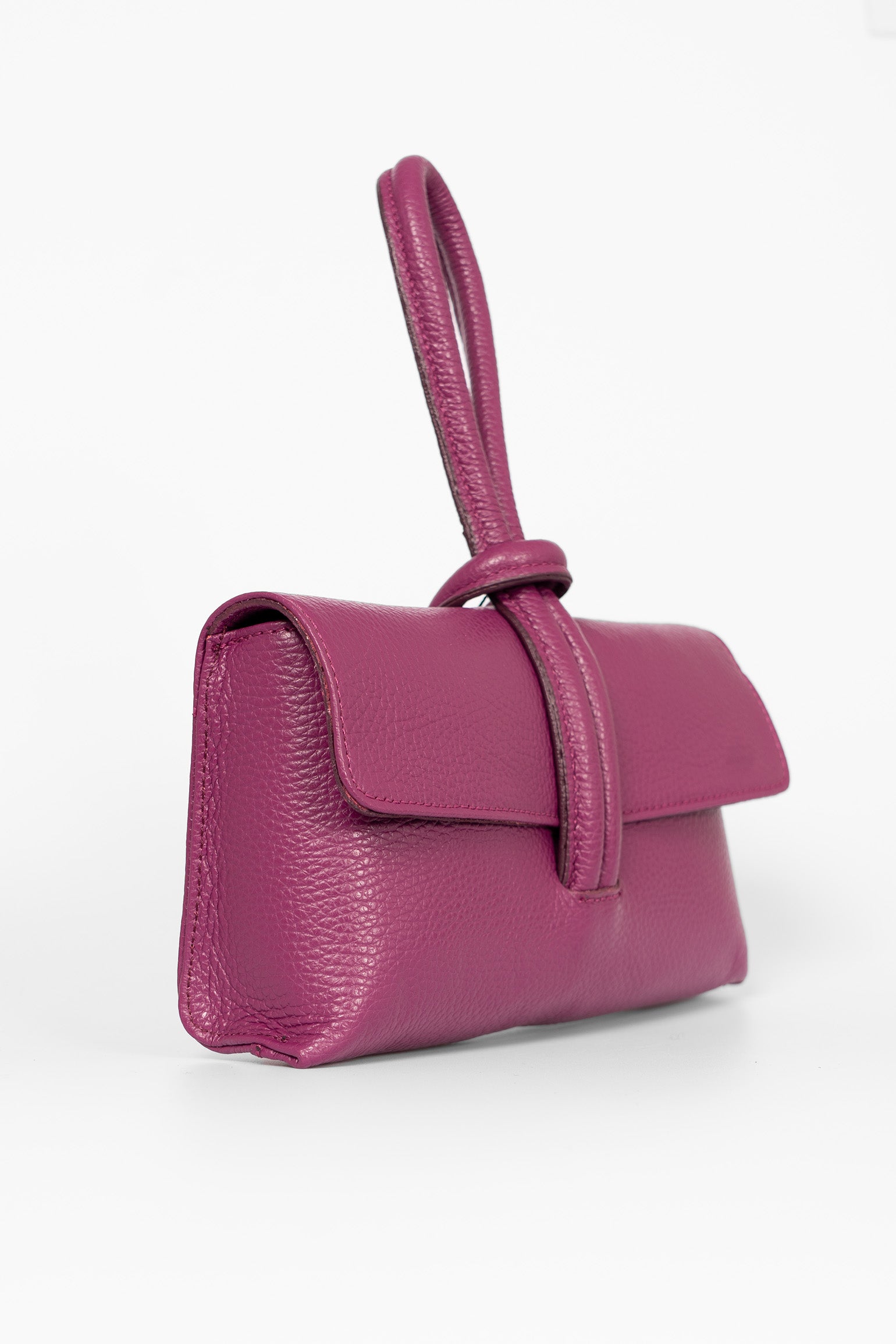 Bordeaux Italian Leather Wristlet Clutch Bag, Image 3 of 4