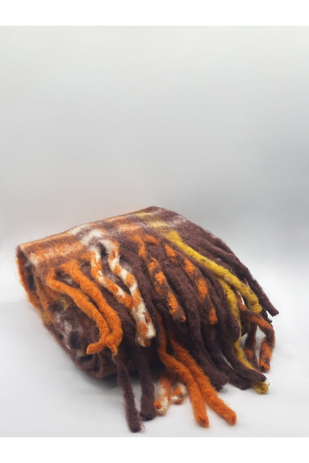 Multi Tartan Scarf with Tassels, Image 2 of 2