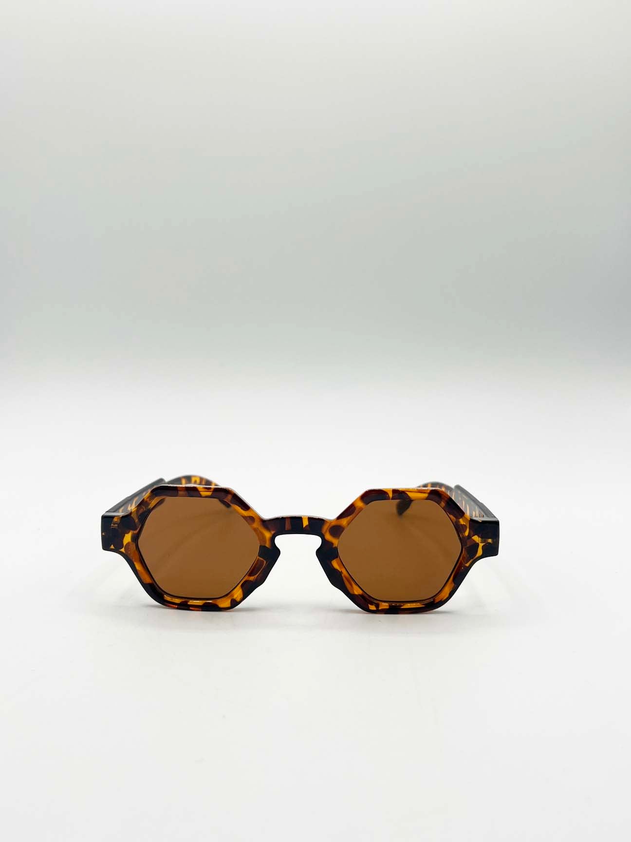 Pink Round Hexagon Sunglasses