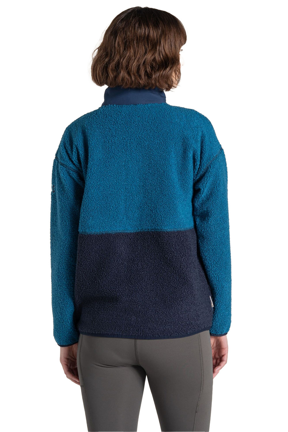 Light Blue National Trust Avens Two Tone Fleece Jacket, Image 2 of 3