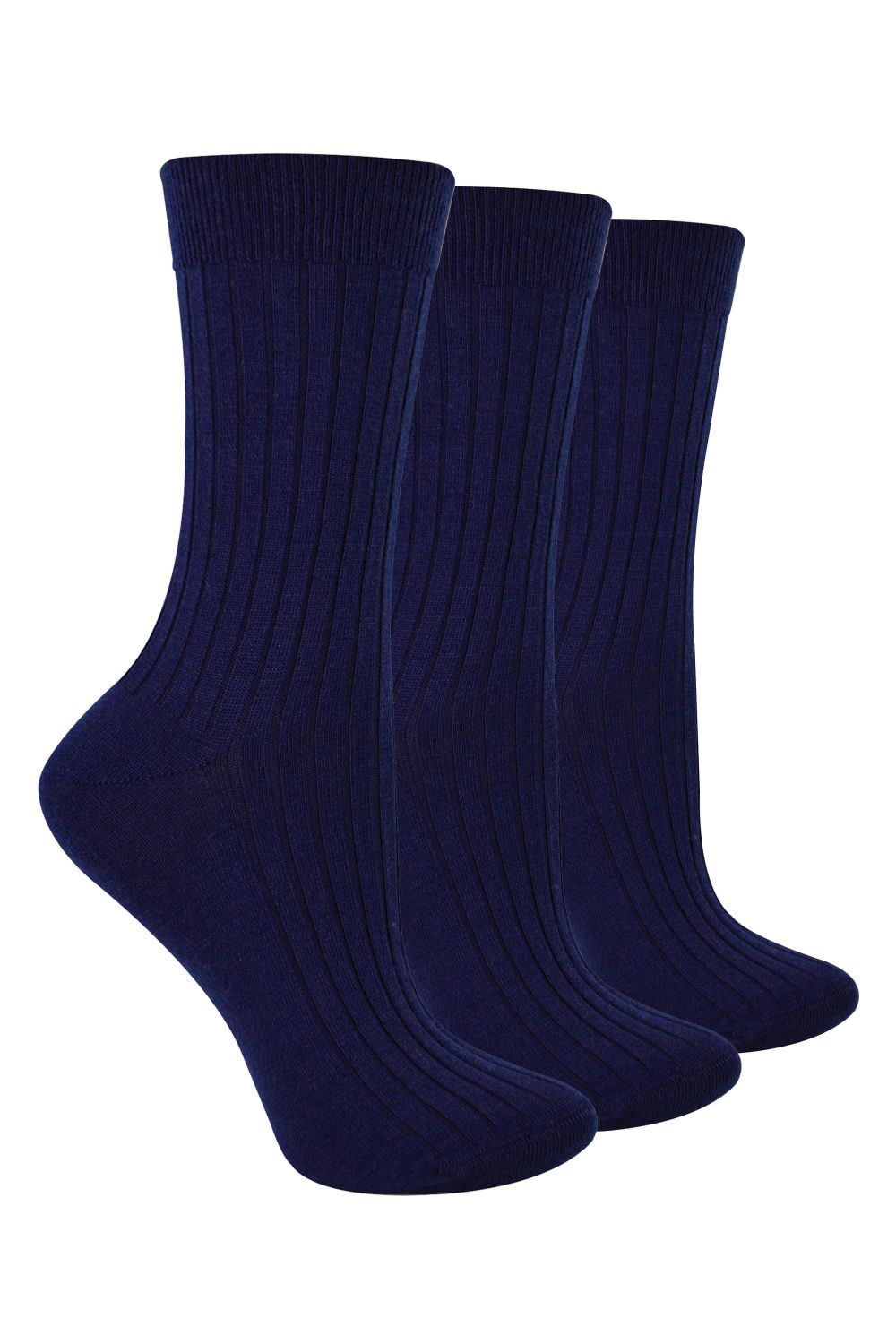 Navy 3 Pairs Soft Merino Wool Socks, Image 1 of 5