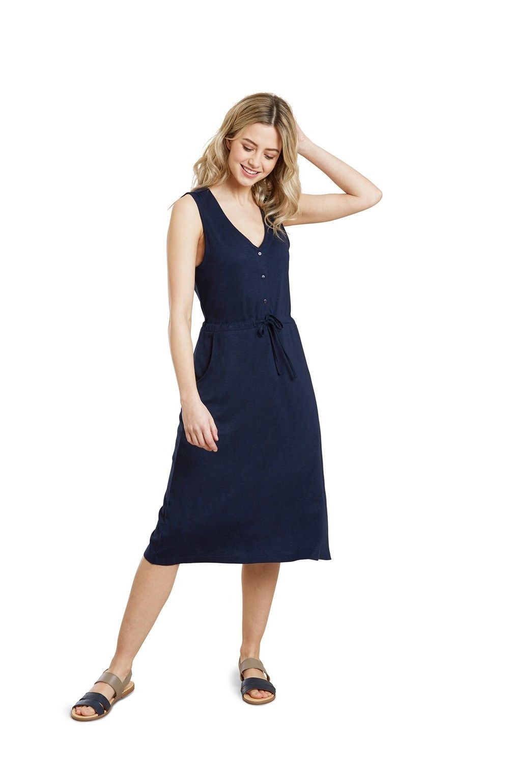 Navy Bahamas Sleeveless Dress, Image 5 of 6