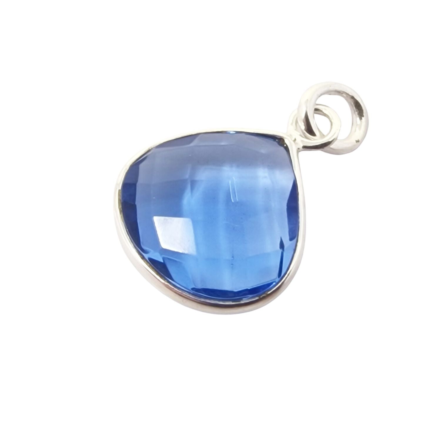 Blue Sterling Silver Blue Topaz December Birthstone Pendant