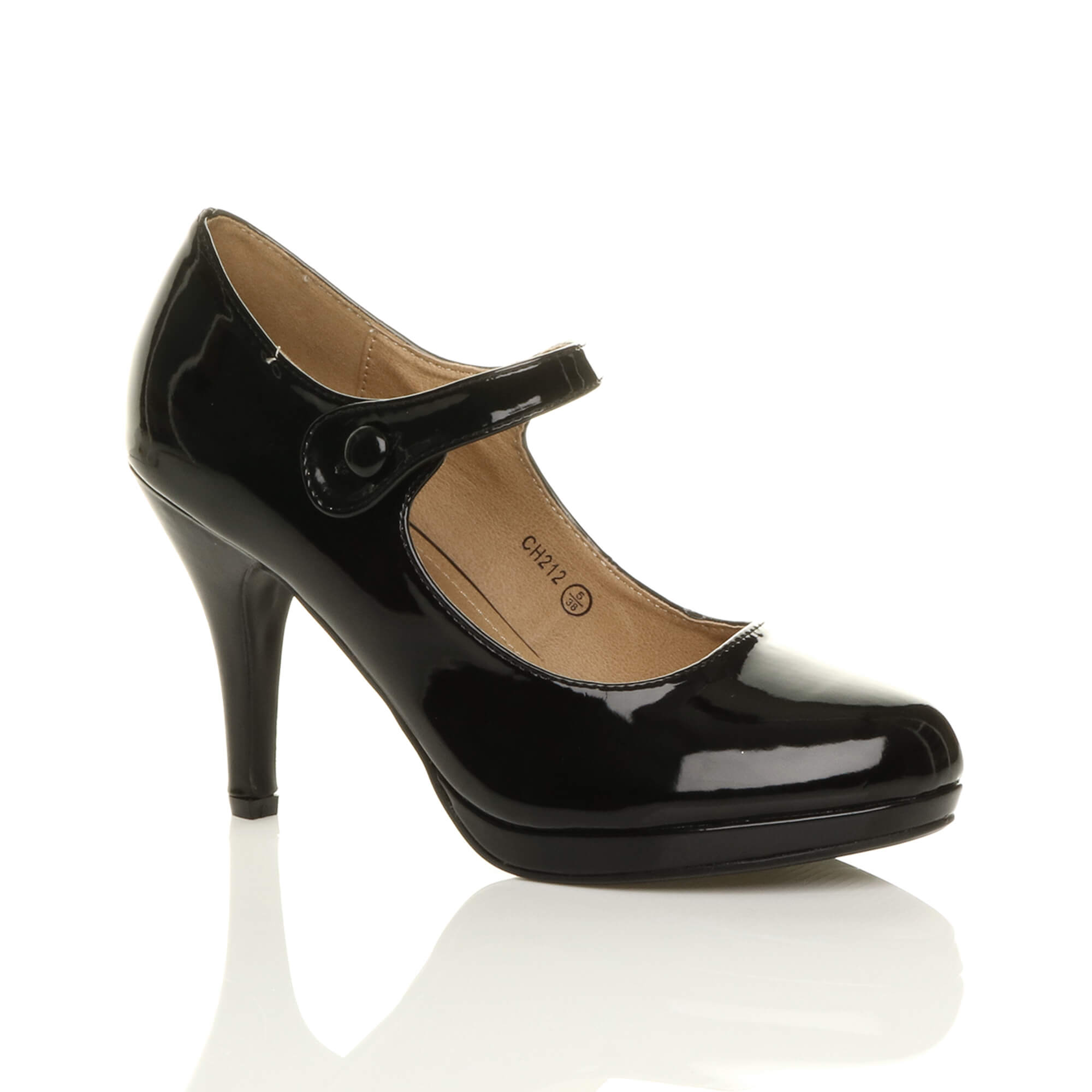 Black High Heel Mary Jane Courtshoes