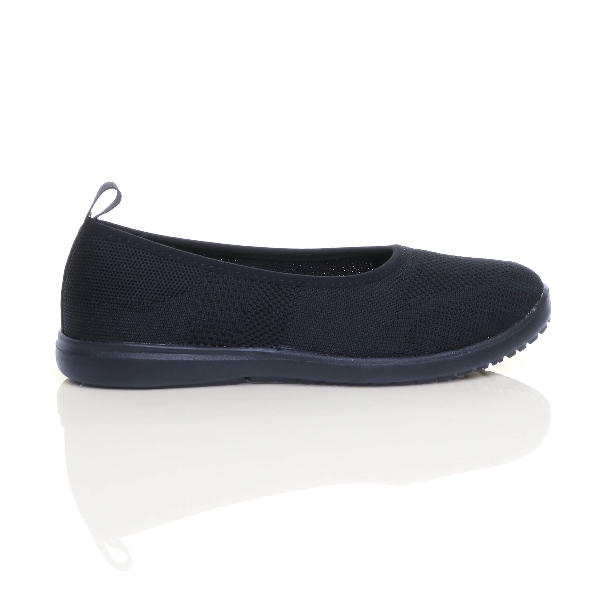 Navy Blue AJVANI Navy Blue Flat Comfort Slip On Trainers, Image 2 of 6