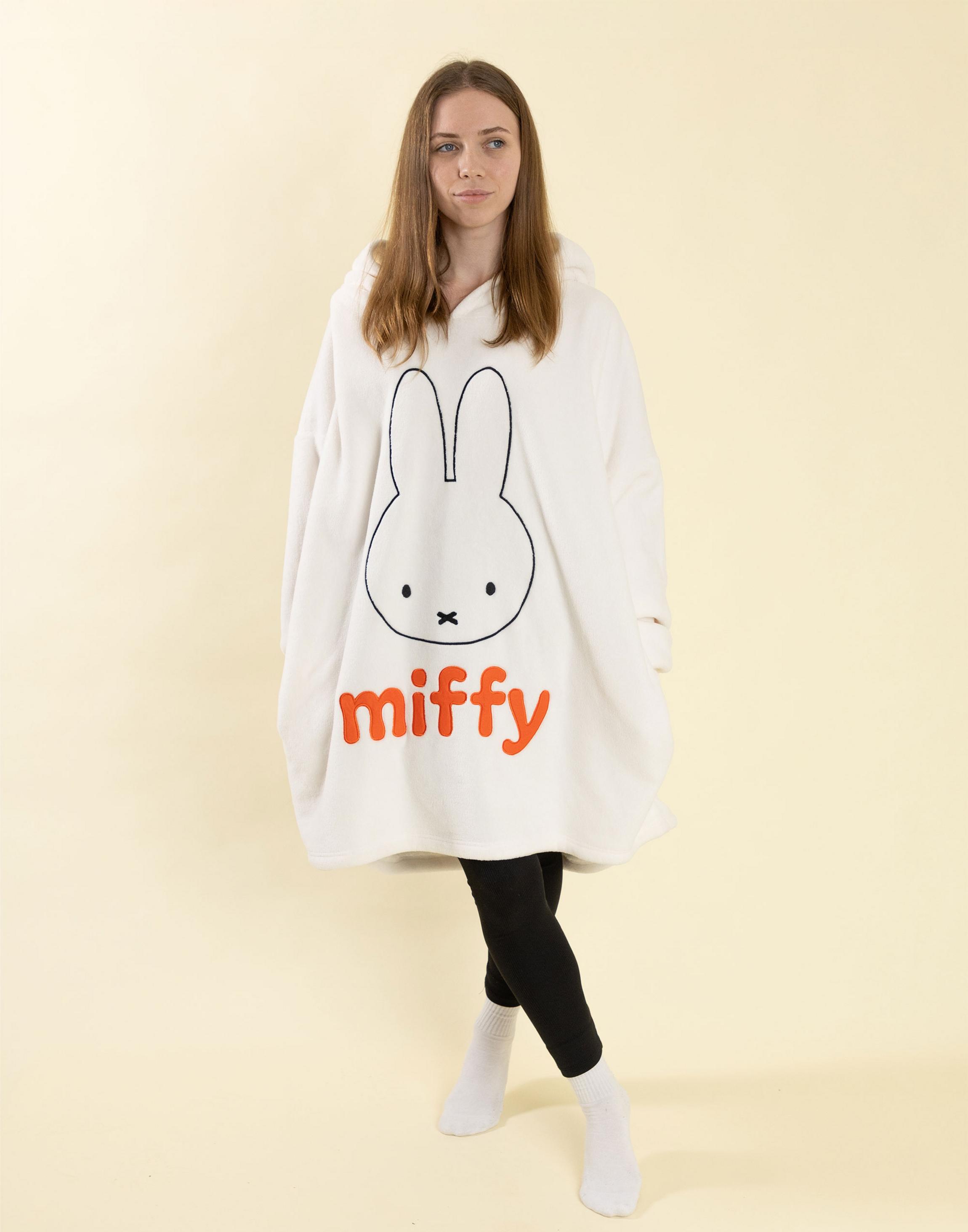 White Miffy Face One Blanket Hoodie, Image 3 of 6