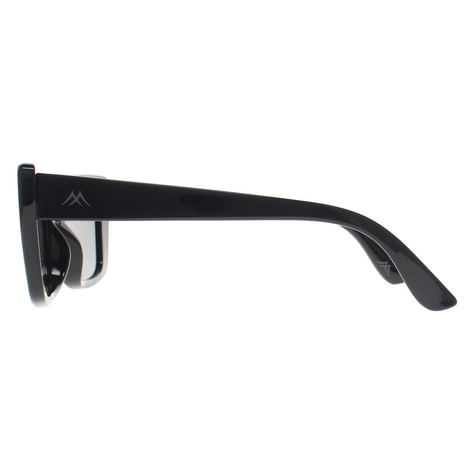 Black Montana Black Rectangle Shiny Black Smoke Polarized MP193, Image 3 of 4