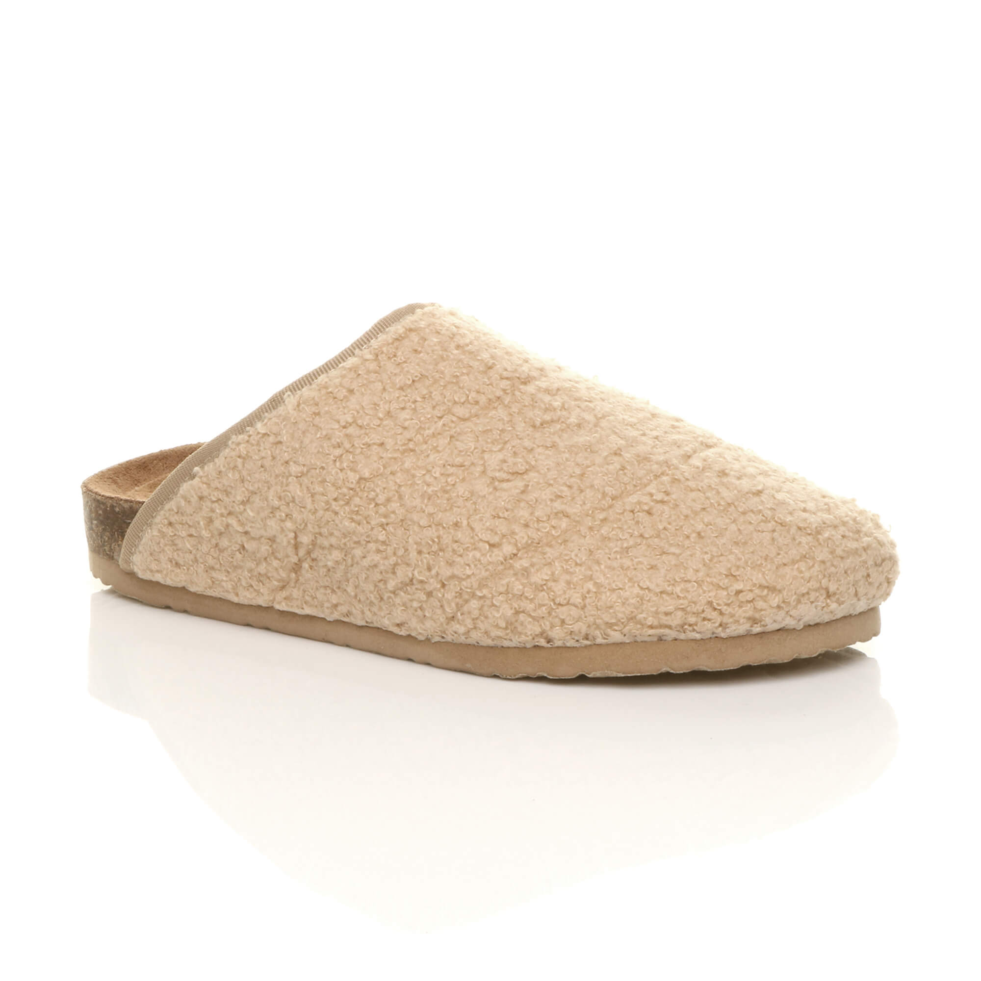 Beige AJVANI Beige Footbed Mules Slippers, Image 1 of 6