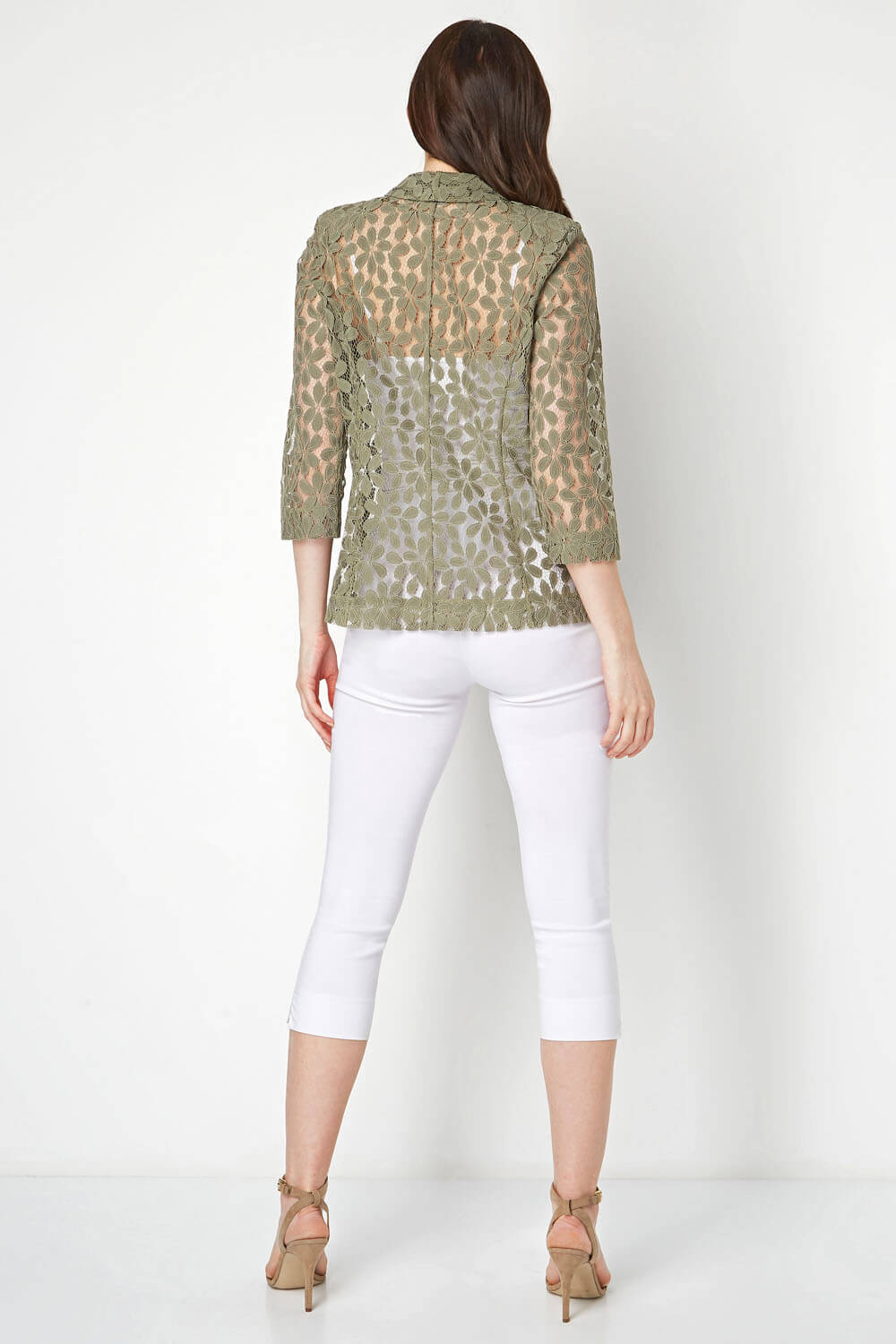 KHAKI Petal Lace Jacket, Image 4 of 9