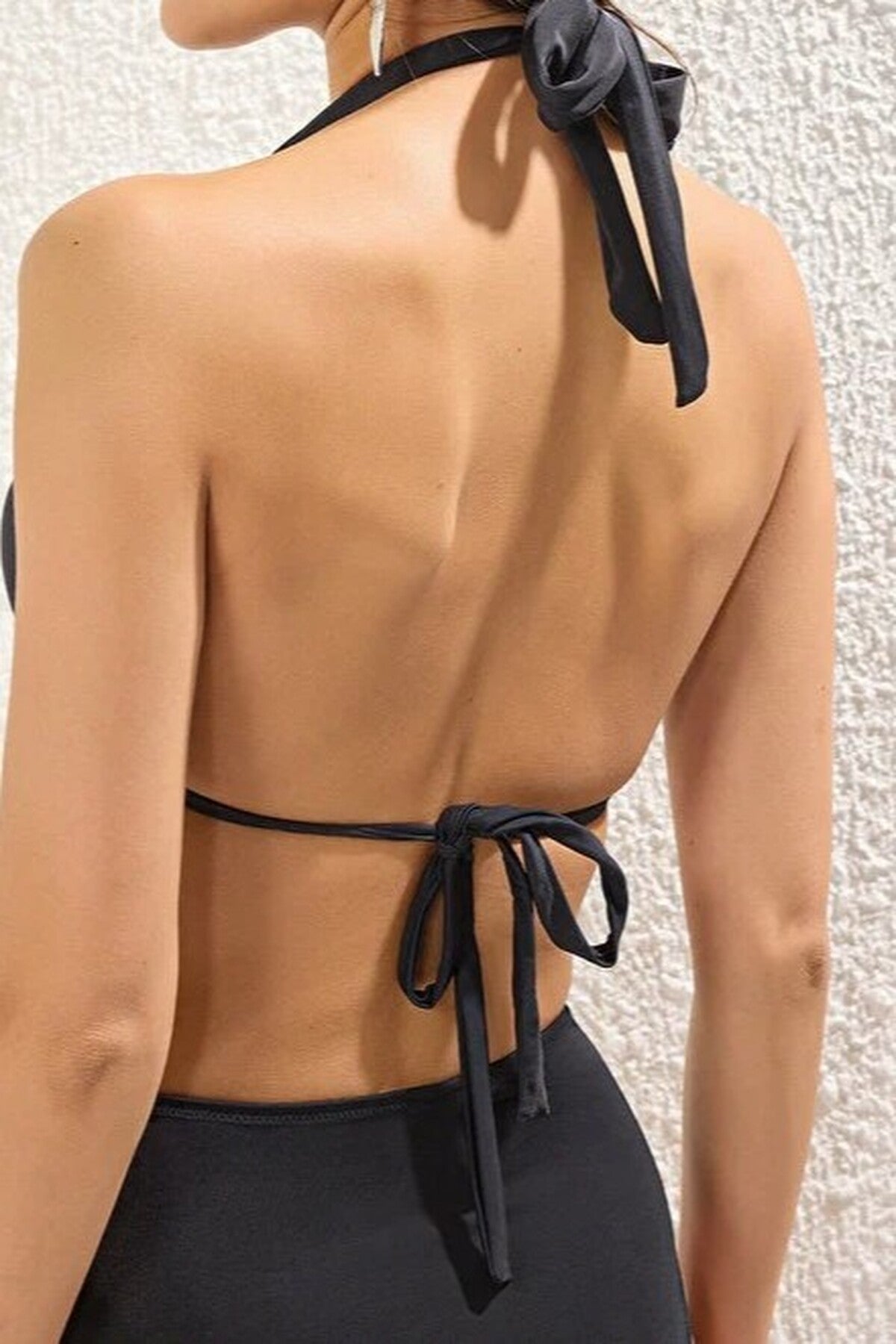 Black Hardware Detail Triangle Bikini Top, Image 4 of 4