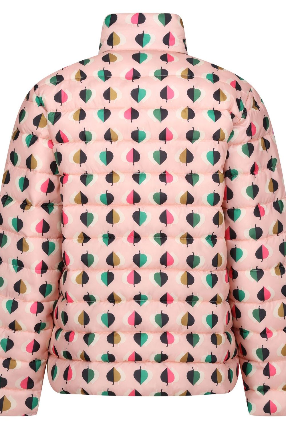Pink Orla Kiely Tiny Elm Baffled Padded Jacket, Image 2 of 4