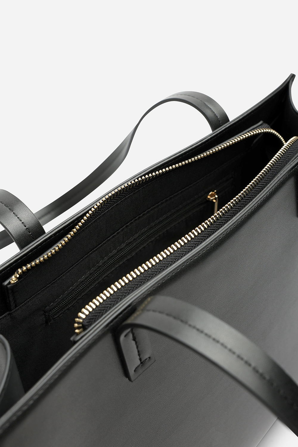 Black Bailee Double Handle Tote Bag with Central Fastening, Image 5 of 6