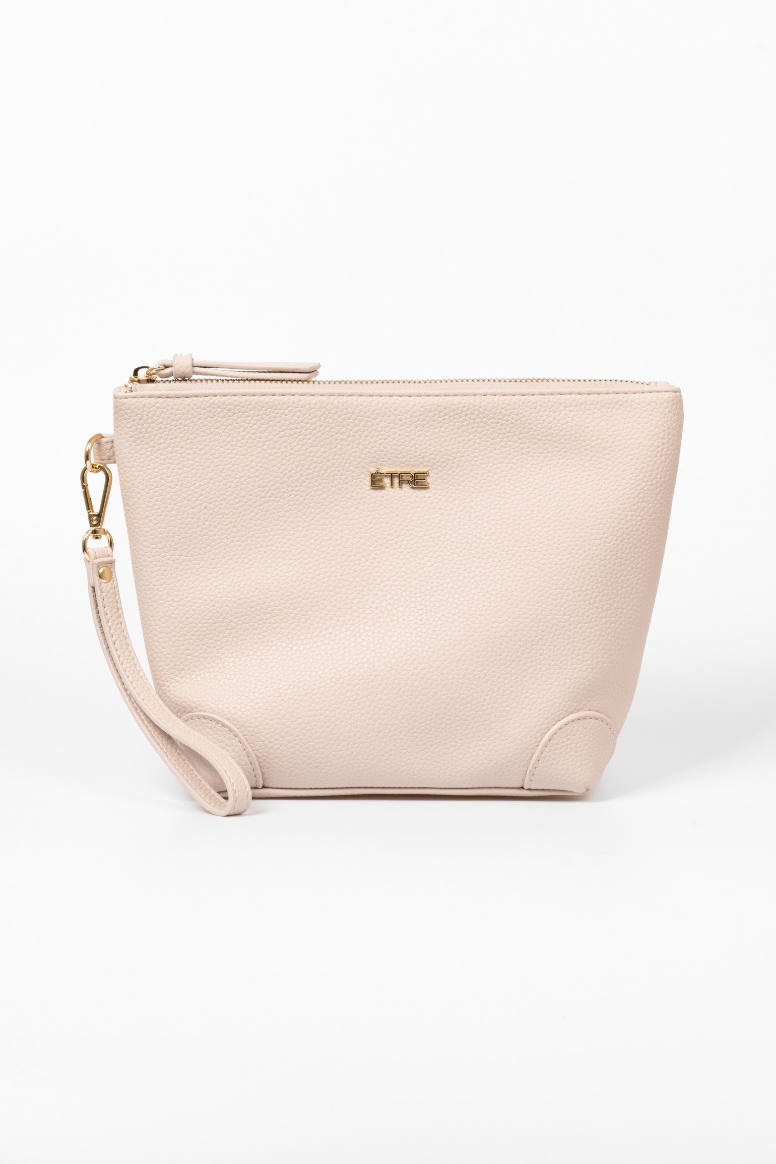 Pink Faux Leather Medium Wash Bag