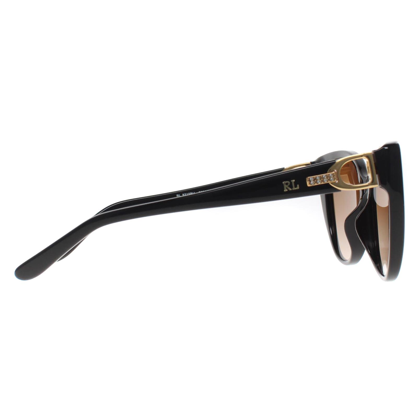 Black Ralph Lauren Black Cat Eye Shiny Black Brown Gradient RL8215BU, Image 4 of 4