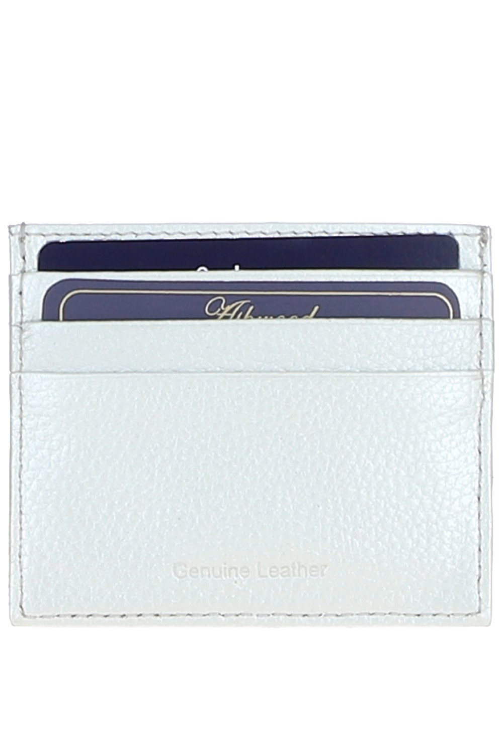 Silver Real Leather Card Holder & Key Ring Gift Set, Image 5 of 5
