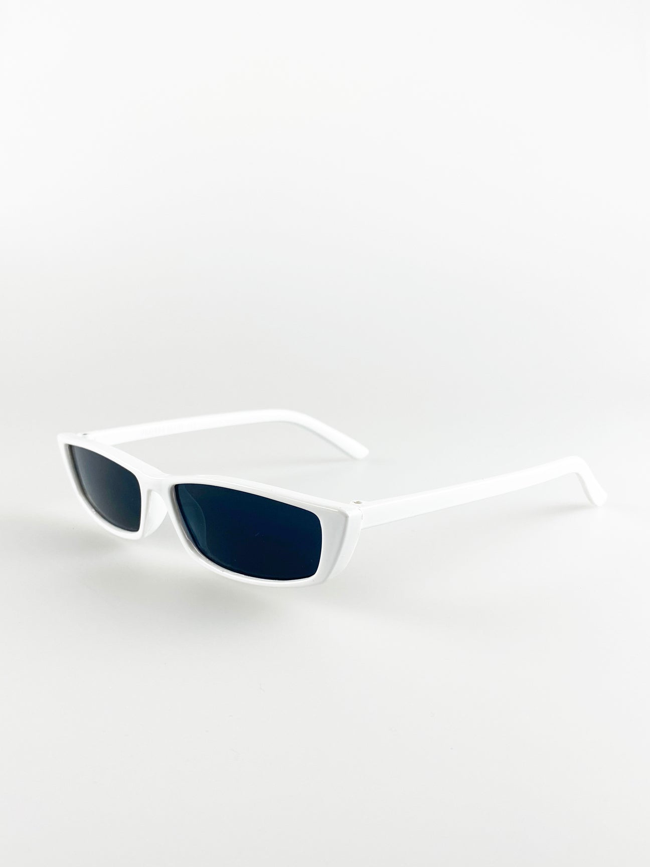 Black Retro Slim Cateye Sunglasses, Image 2 of 4